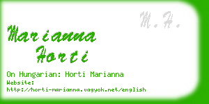 marianna horti business card